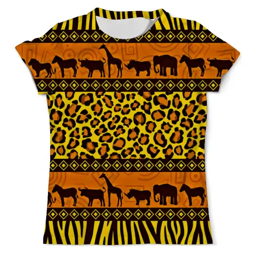 Заказать мужскую футболку в Москве. Футболка с полной запечаткой (мужская) Африка от THE_NISE  - готовые дизайны и нанесение принтов.