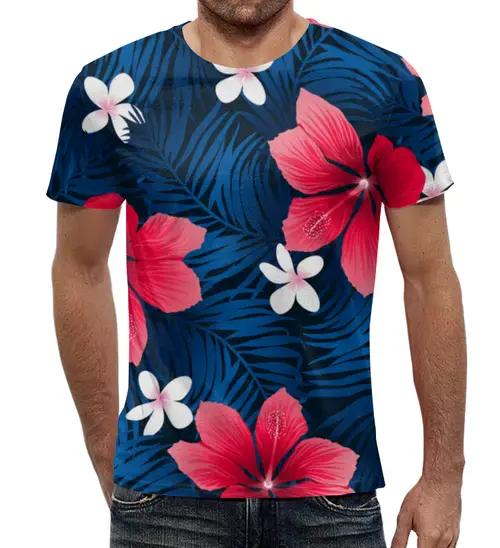 Заказать мужскую футболку в Москве. Футболка с полной запечаткой (мужская) Hawaii от THE_NISE  - готовые дизайны и нанесение принтов.