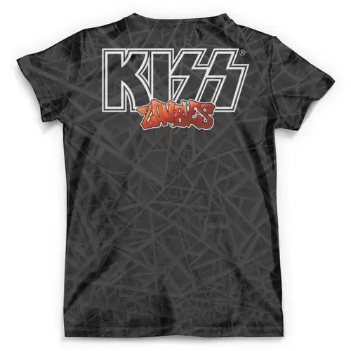 Заказать мужскую футболку в Москве. Футболка с полной запечаткой (мужская) KISS Zombies от balden - готовые дизайны и нанесение принтов.