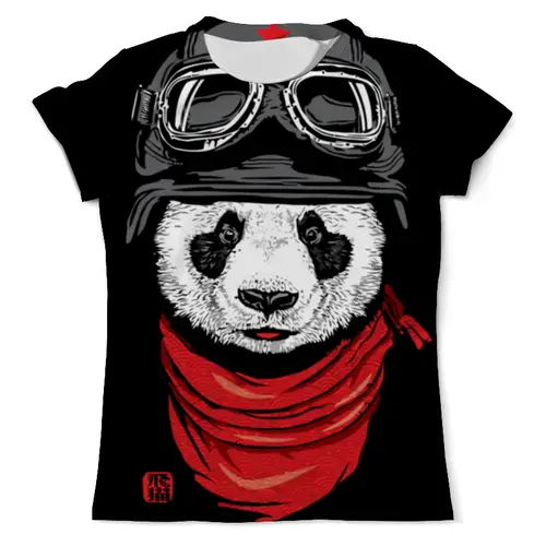 Заказать мужскую футболку в Москве. Футболка с полной запечаткой (мужская) Панда от coolmag - готовые дизайны и нанесение принтов.