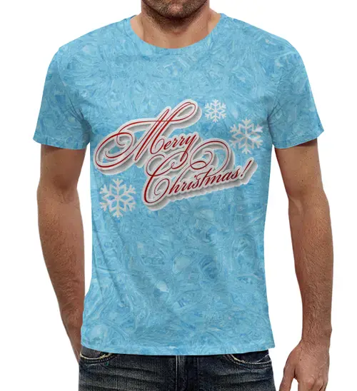 Заказать мужскую футболку в Москве. Футболка с полной запечаткой (мужская) Christmas от THE_NISE  - готовые дизайны и нанесение принтов.