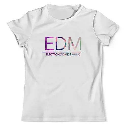 Заказать мужскую футболку в Москве. Футболка с полной запечаткой (мужская) Electronic Dance Music от EDM Clothes - готовые дизайны и нанесение принтов.