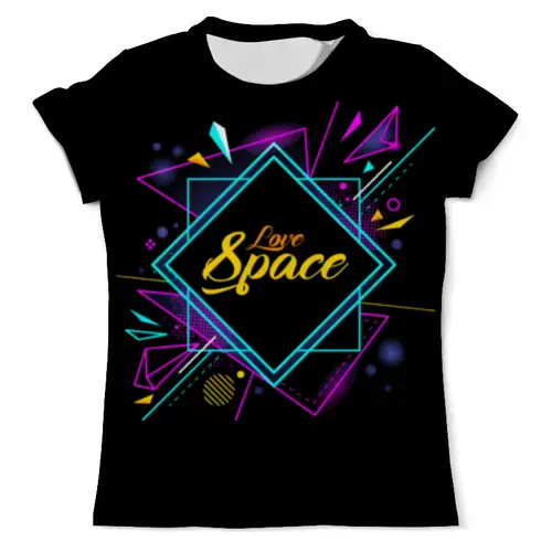 Заказать мужскую футболку в Москве. Футболка с полной запечаткой (мужская) Love Space от The Spaceway  - готовые дизайны и нанесение принтов.