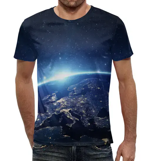 Заказать мужскую футболку в Москве. Футболка с полной запечаткой (мужская) The Spaceway от The Spaceway  - готовые дизайны и нанесение принтов.