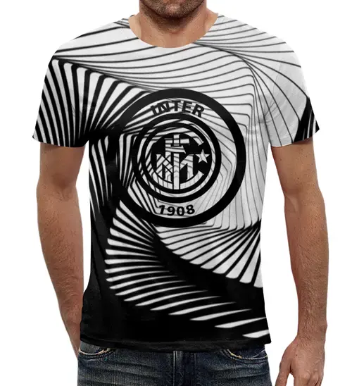 Заказать мужскую футболку в Москве. Футболка с полной запечаткой (мужская) Интер от THE_NISE  - готовые дизайны и нанесение принтов.