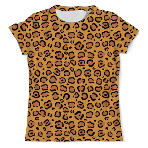 Заказать мужскую футболку в Москве. Футболка с полной запечаткой (мужская) Леопард от Fix Print - готовые дизайны и нанесение принтов.