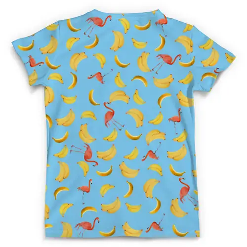 Заказать мужскую футболку в Москве. Футболка с полной запечаткой (мужская) Бананы и фламинго от valezar - готовые дизайны и нанесение принтов.