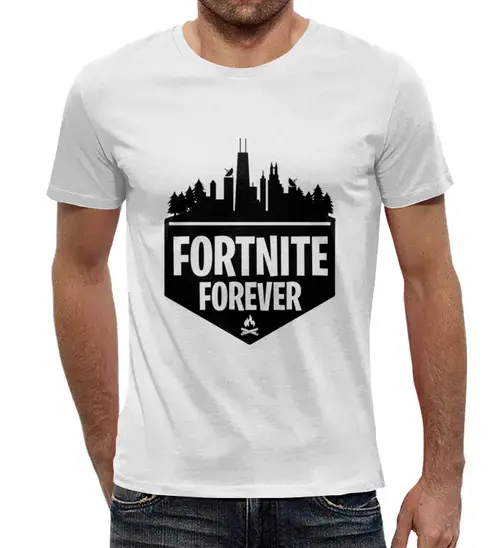 Заказать мужскую футболку в Москве. Футболка с полной запечаткой (мужская) Fortnite Forever от THE_NISE  - готовые дизайны и нанесение принтов.