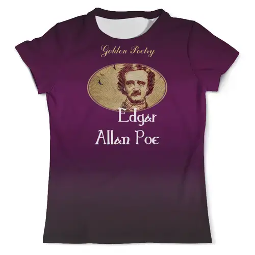 Заказать мужскую футболку в Москве. Футболка с полной запечаткой (мужская) Эдгар По (Edgar Poe) от Andy Quarry - готовые дизайны и нанесение принтов.