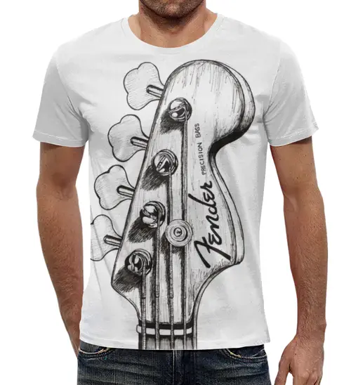 Заказать мужскую футболку в Москве. Футболка с полной запечаткой (мужская) Bass Guitar от Vladec11 - готовые дизайны и нанесение принтов.