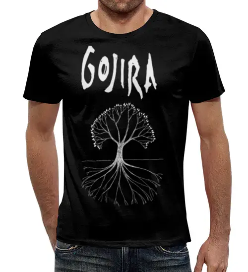 Заказать мужскую футболку в Москве. Футболка с полной запечаткой (мужская) Gojira  от geekbox - готовые дизайны и нанесение принтов.