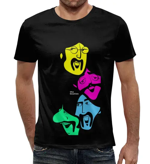 Заказать мужскую футболку в Москве. Футболка с полной запечаткой (мужская) The Beatles от Виктор Гришин - готовые дизайны и нанесение принтов.