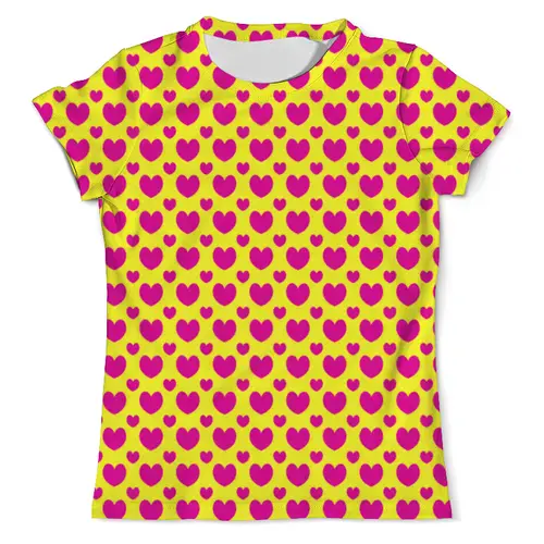 Заказать мужскую футболку в Москве. Футболка с полной запечаткой (мужская) Розовые сердца от THE_NISE  - готовые дизайны и нанесение принтов.