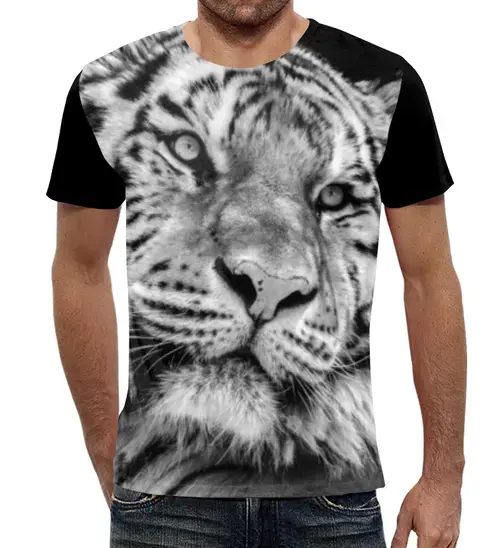 Заказать мужскую футболку в Москве. Футболка с полной запечаткой (мужская) тигры от THE_NISE  - готовые дизайны и нанесение принтов.
