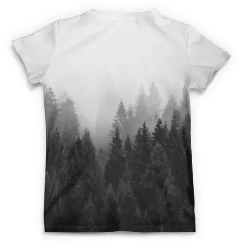 Заказать мужскую футболку в Москве. Футболка с полной запечаткой (мужская) Туманный лес от weeert - готовые дизайны и нанесение принтов.
