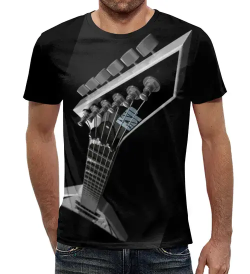 Заказать мужскую футболку в Москве. Футболка с полной запечаткой (мужская) Guitar от Vladec11 - готовые дизайны и нанесение принтов.