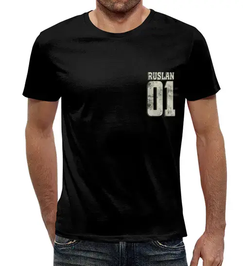 Заказать мужскую футболку в Москве. Футболка с полной запечаткой (мужская) Руслан 01 от weeert - готовые дизайны и нанесение принтов.