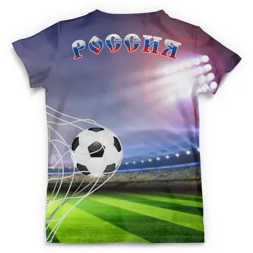 Заказать мужскую футболку в Москве. Футболка с полной запечаткой (мужская) FOOTBALL RUSSIA_ от balden - готовые дизайны и нанесение принтов.