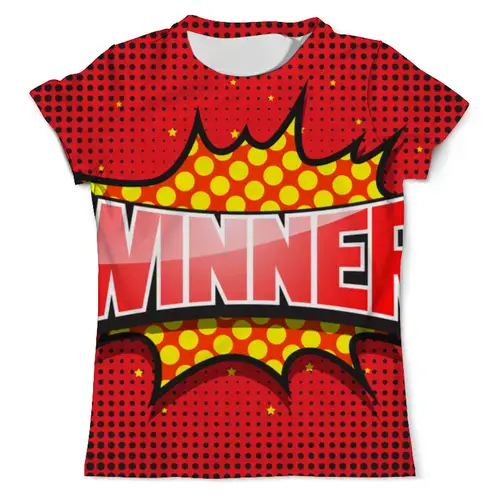 Заказать мужскую футболку в Москве. Футболка с полной запечаткой (мужская) WINNER от Jimmy Flash - готовые дизайны и нанесение принтов.