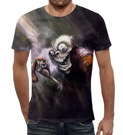Заказать мужскую футболку в Москве. Футболка с полной запечаткой (мужская) Zombies  от ПРИНТЫ ПЕЧАТЬ  - готовые дизайны и нанесение принтов.