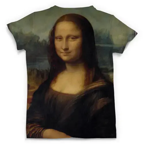 Заказать мужскую футболку в Москве. Футболка с полной запечаткой (мужская) Мона Лиза от Y L - готовые дизайны и нанесение принтов.