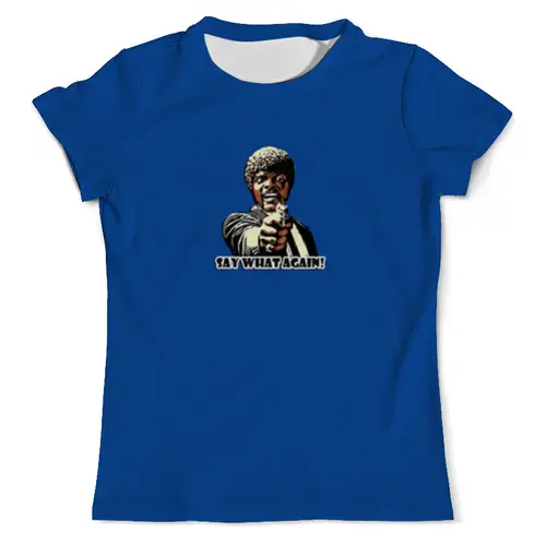 Заказать мужскую футболку в Москве. Футболка с полной запечаткой (мужская) Pulp Fiction (Сэмюэл Джексон) от Аня Лукьянова - готовые дизайны и нанесение принтов.