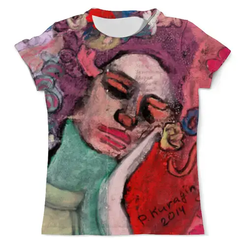 Заказать мужскую футболку в Москве. Футболка с полной запечаткой (мужская) Flower girl от Pavel Kuragin - готовые дизайны и нанесение принтов.