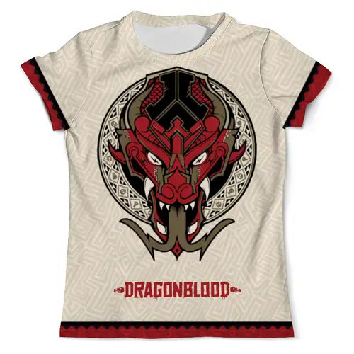 Заказать мужскую футболку в Москве. Футболка с полной запечаткой (мужская) Defqon 1 Dragonblood от Тим - готовые дизайны и нанесение принтов.