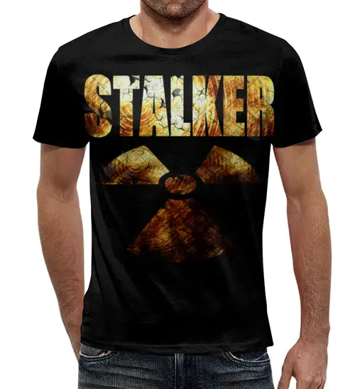 Заказать мужскую футболку в Москве. Футболка с полной запечаткой (мужская) STALKER!!! от Алексс Неро - готовые дизайны и нанесение принтов.