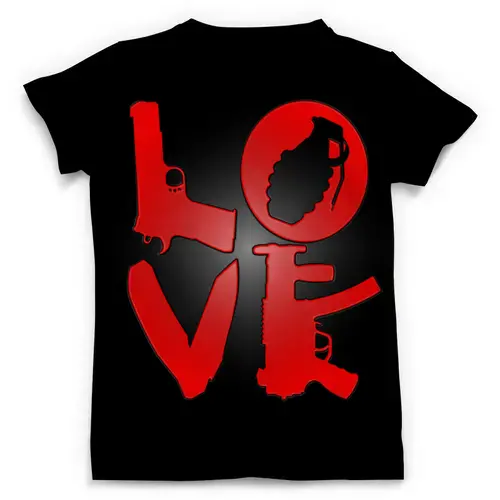 Заказать мужскую футболку в Москве. Футболка с полной запечаткой (мужская) Love - 1 от Vladec11 - готовые дизайны и нанесение принтов.