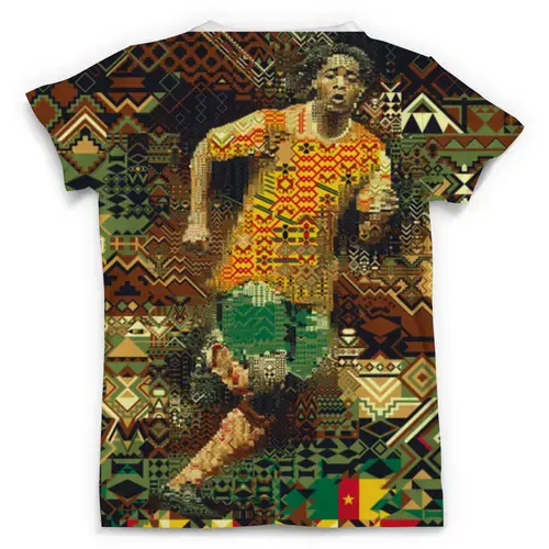 Заказать мужскую футболку в Москве. Футболка с полной запечаткой (мужская) Футбольная мозайка от CoolDesign - готовые дизайны и нанесение принтов.