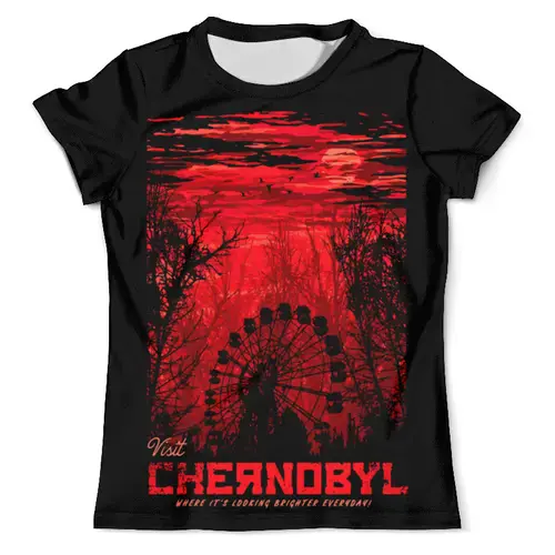 Заказать мужскую футболку в Москве. Футболка с полной запечаткой (мужская) Чернобыль от T-shirt print  - готовые дизайны и нанесение принтов.