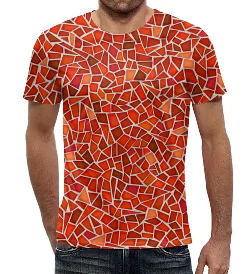 Заказать мужскую футболку в Москве. Футболка с полной запечаткой (мужская) Мозаика от THE_NISE  - готовые дизайны и нанесение принтов.