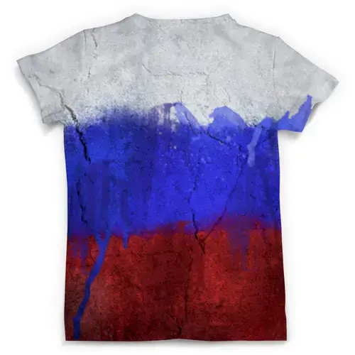 Заказать мужскую футболку в Москве. Футболка с полной запечаткой (мужская) Медведь на Флаге России от DevtonaOne - готовые дизайны и нанесение принтов.