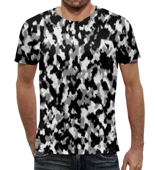 Заказать мужскую футболку в Москве. Футболка с полной запечаткой (мужская) Пиксели от Fonzo - готовые дизайны и нанесение принтов.