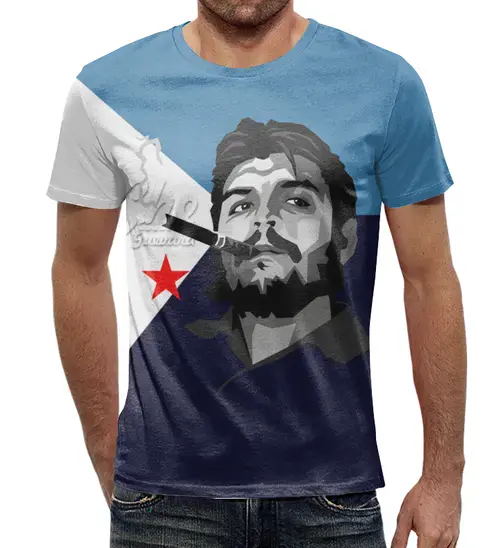 Заказать мужскую футболку в Москве. Футболка с полной запечаткой (мужская) Ernesto Che Guevara (1) от ПРИНТЫ ПЕЧАТЬ  - готовые дизайны и нанесение принтов.