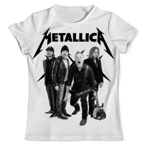 Заказать мужскую футболку в Москве. Футболка с полной запечаткой (мужская) Metallica от geekbox - готовые дизайны и нанесение принтов.