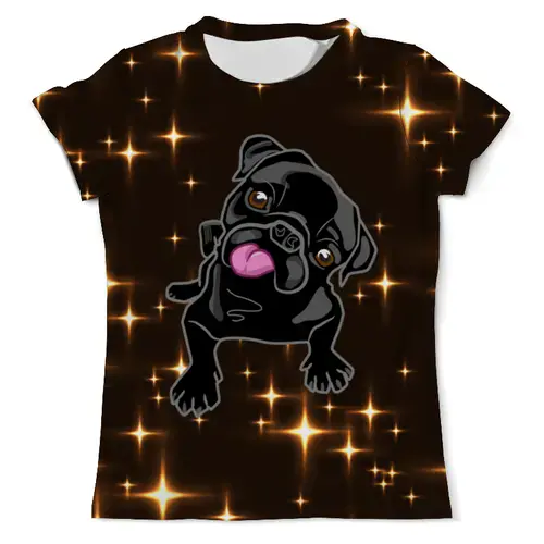 Заказать мужскую футболку в Москве. Футболка с полной запечаткой (мужская) Черный пес от THE_NISE  - готовые дизайны и нанесение принтов.