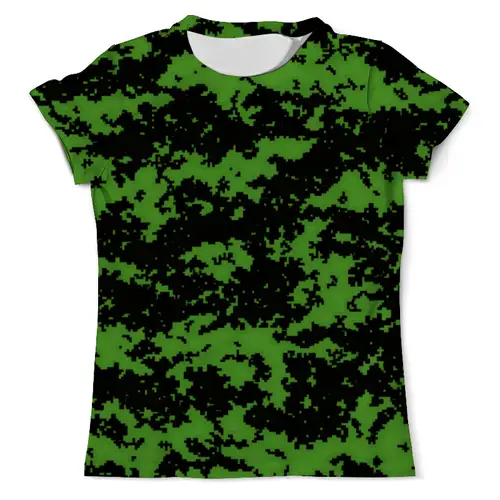 Заказать мужскую футболку в Москве. Футболка с полной запечаткой (мужская) Green camouflage от THE_NISE  - готовые дизайны и нанесение принтов.
