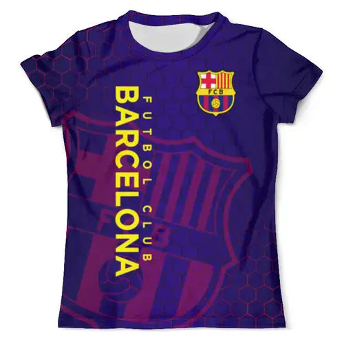 Заказать мужскую футболку в Москве. Футболка с полной запечаткой (мужская) Барселона от geekbox - готовые дизайны и нанесение принтов.