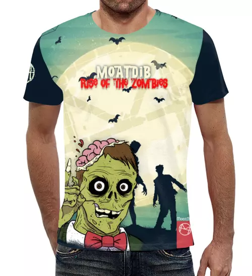 Заказать мужскую футболку в Москве. Футболка с полной запечаткой (мужская) MoatDib "Rise Of The Zombies" от MoatDib  - готовые дизайны и нанесение принтов.