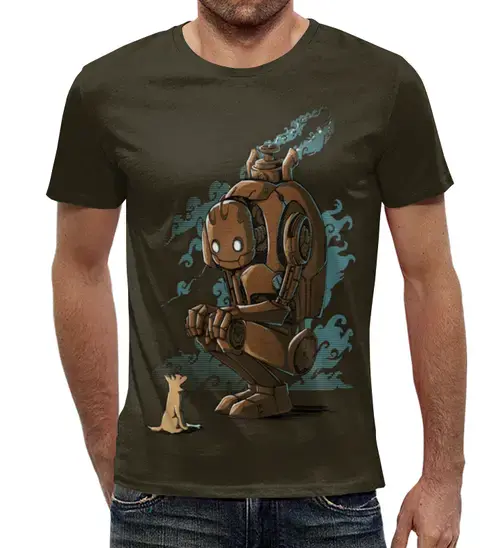 Заказать мужскую футболку в Москве. Футболка с полной запечаткой (мужская) Steampunk Robot от letnikov.ilya@gmail.com - готовые дизайны и нанесение принтов.