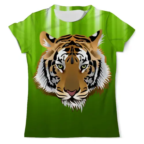 Заказать мужскую футболку в Москве. Футболка с полной запечаткой (мужская) Взгляд тигра от Виктор Гришин - готовые дизайны и нанесение принтов.