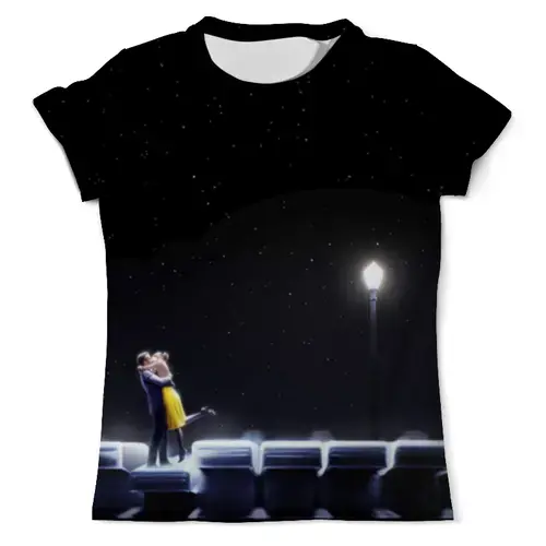 Заказать мужскую футболку в Москве. Футболка с полной запечаткой (мужская) Ла Ла Ленд от skynatural - готовые дизайны и нанесение принтов.