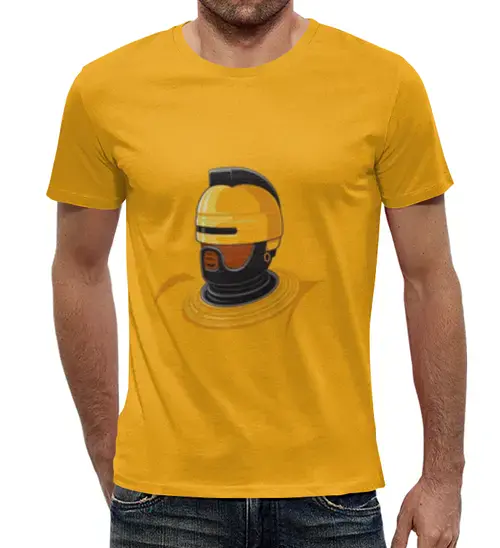 Заказать мужскую футболку в Москве. Футболка с полной запечаткой (мужская) Робокоп от YellowCloverShop - готовые дизайны и нанесение принтов.