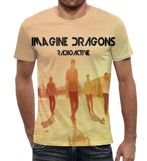 Заказать мужскую футболку в Москве. Футболка с полной запечаткой (мужская) Imagine Dragons от aleks_say - готовые дизайны и нанесение принтов.