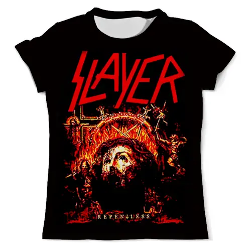 Заказать мужскую футболку в Москве. Футболка с полной запечаткой (мужская) Slayer Repentless 2015 от Илья - готовые дизайны и нанесение принтов.