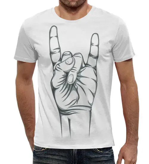 Заказать мужскую футболку в Москве. Футболка с полной запечаткой (мужская) Rock and Roll от Vladec11 - готовые дизайны и нанесение принтов.