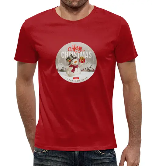 Заказать мужскую футболку в Москве. Футболка с полной запечаткой (мужская) Christmas от THE_NISE  - готовые дизайны и нанесение принтов.
