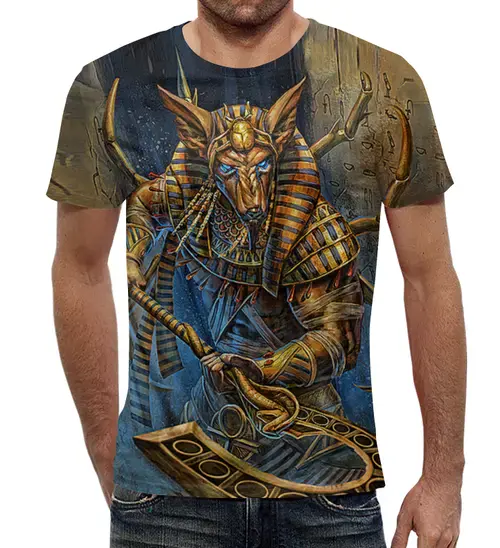 Заказать мужскую футболку в Москве. Футболка с полной запечаткой (мужская) Anubis Rise of Mythos (1) от T-shirt print  - готовые дизайны и нанесение принтов.